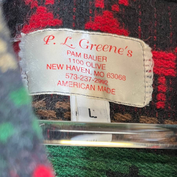 Vintage P.L. Greenes Pam Bauer Reindeer Fair Isle Wool Handmade Navajo Vest - Picture 3 of 6